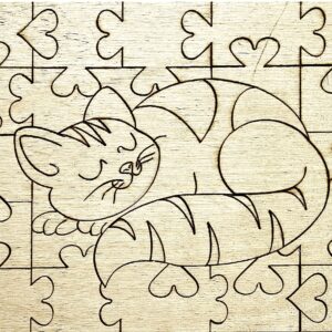 Casse-tête Chaton coeurs